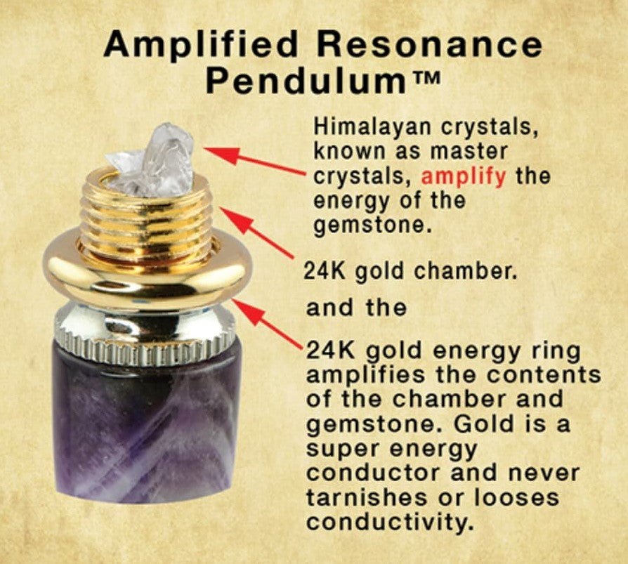 Amplified Resonance Amethyst Chamber Pendulum