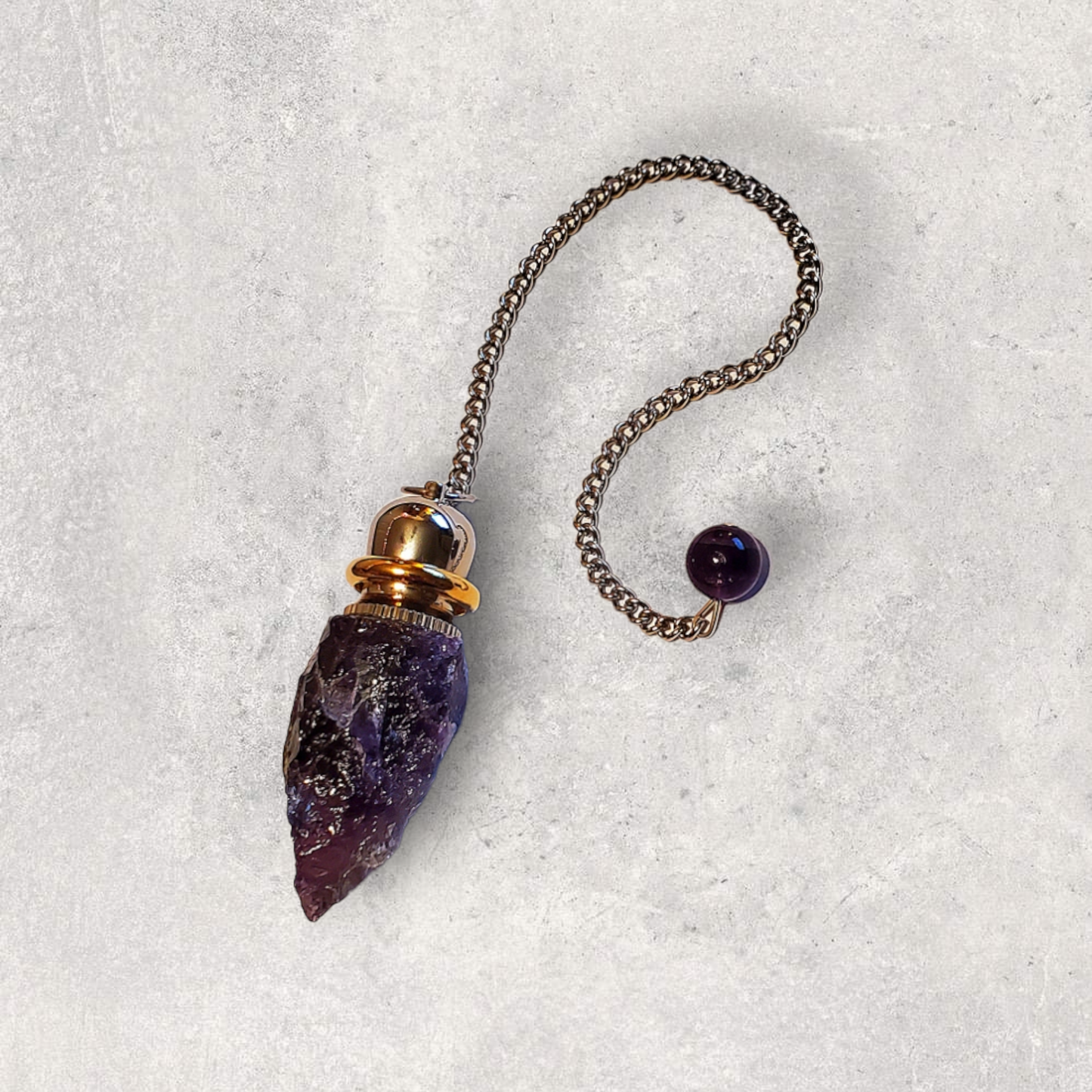 Amplified Resonance Amethyst Chamber Pendulum