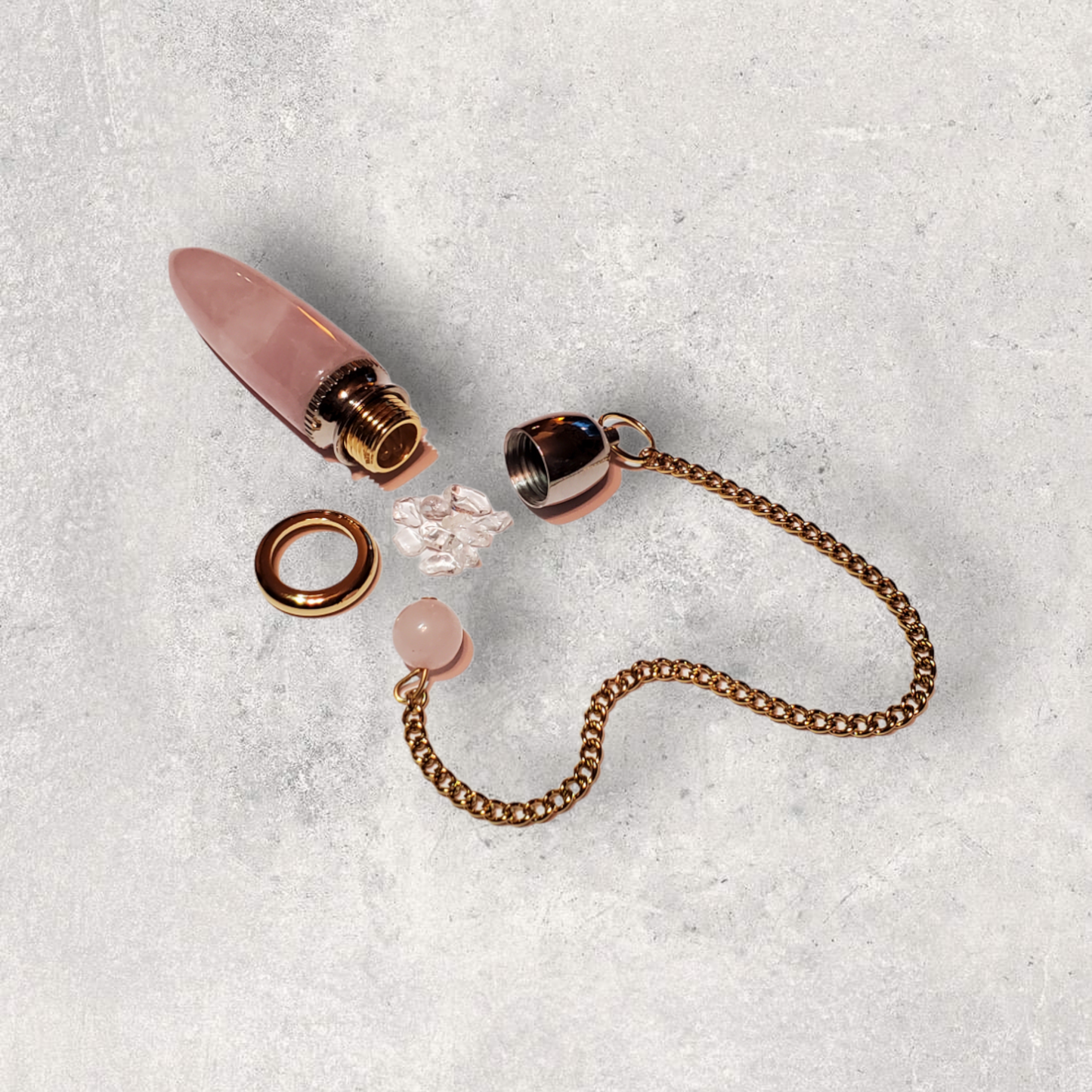 Rose Quartz Amplified Resonance Pendulum