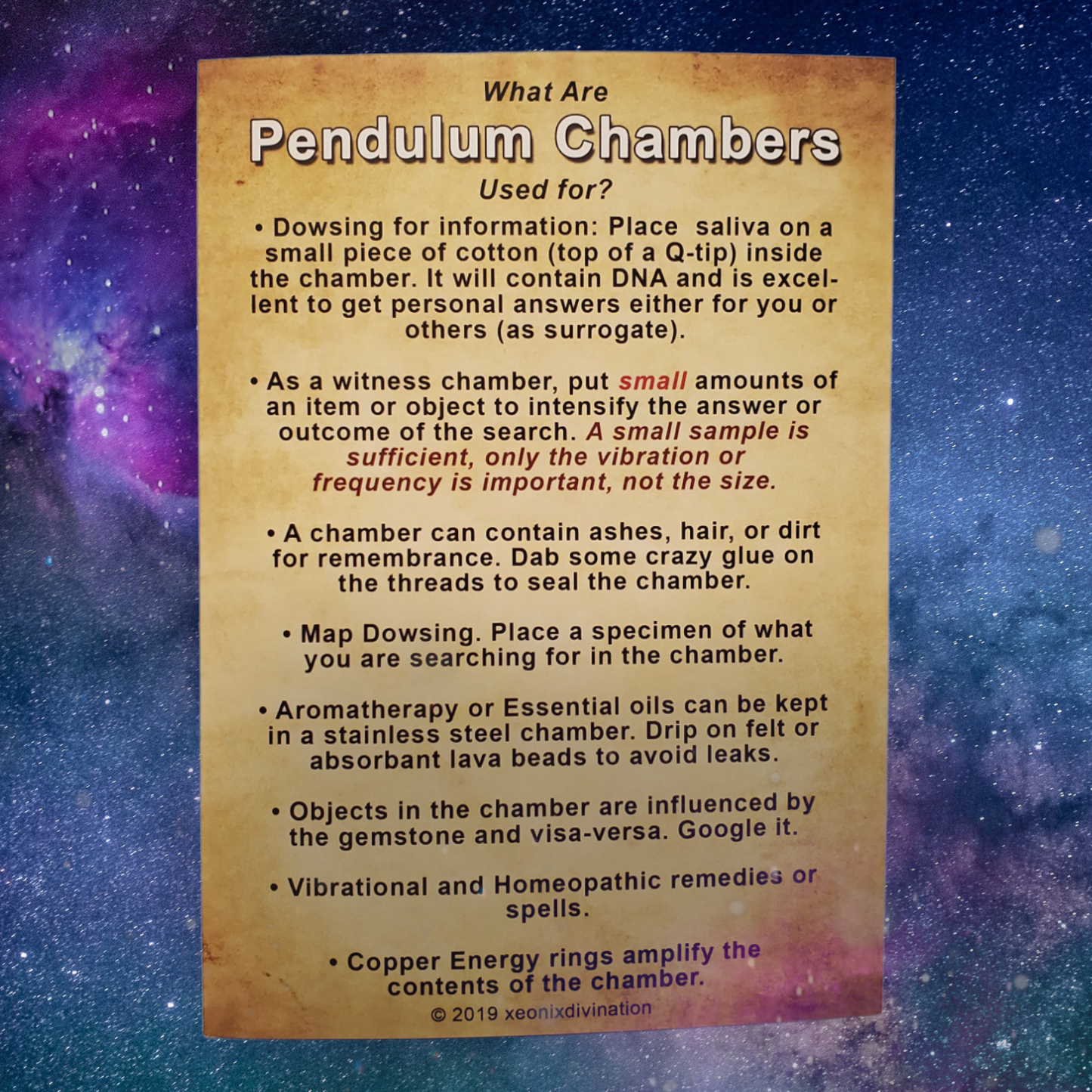 Amethyst Chamber Pendulum with Pentacle