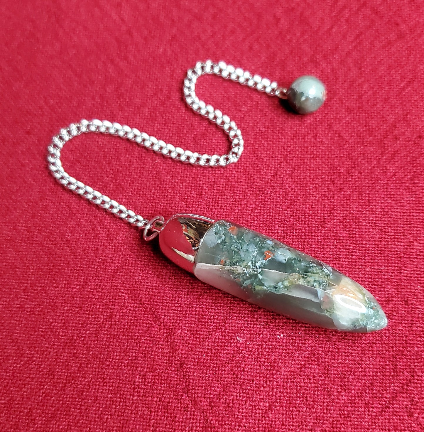 African Bloodstone Dome Pendulum