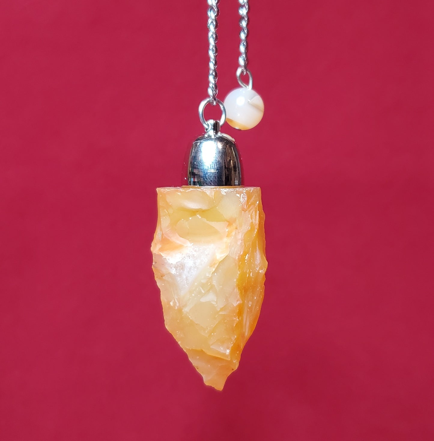 Rough Carnelian Dome Pendulum