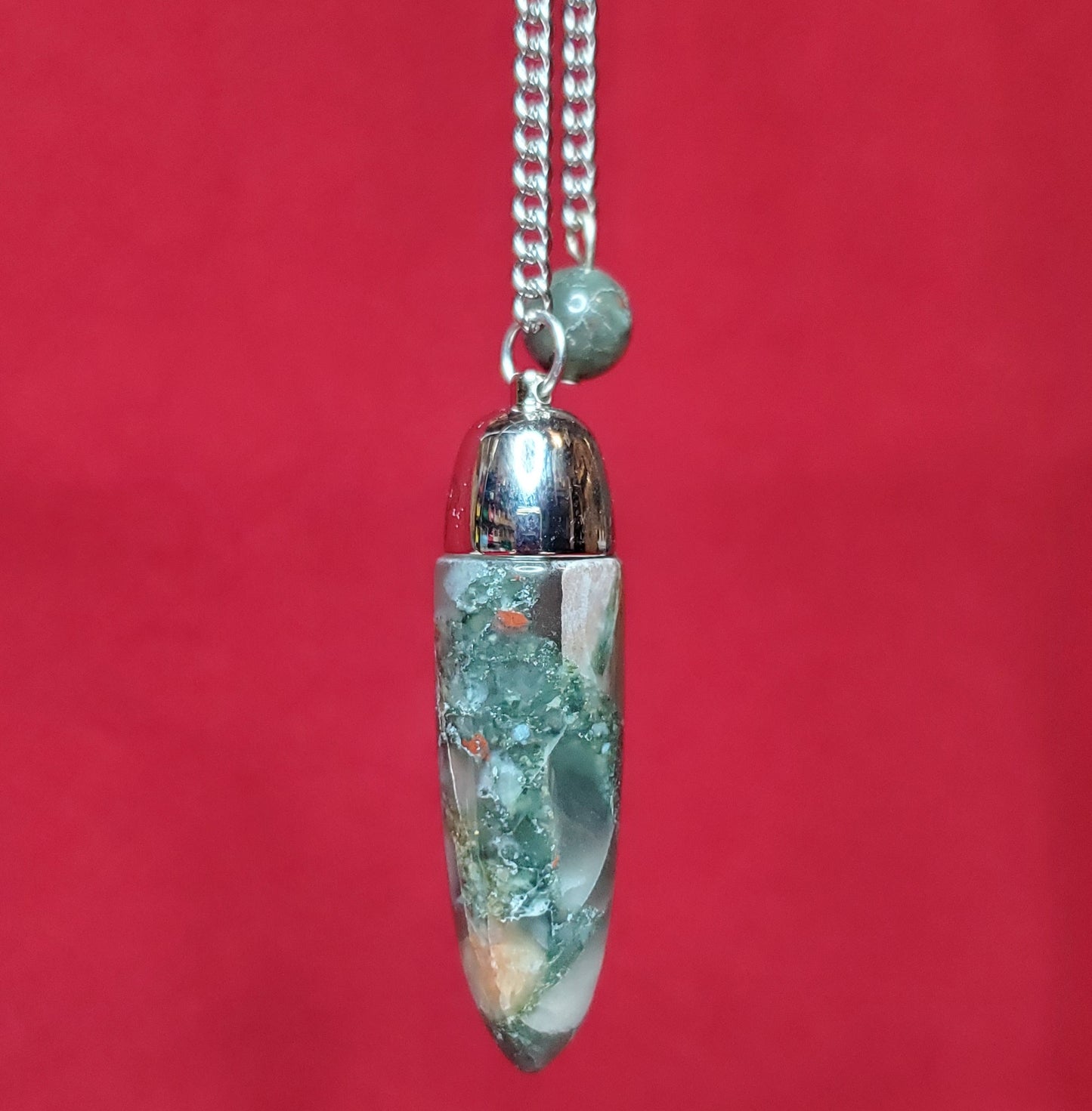 African Bloodstone Dome Pendulum