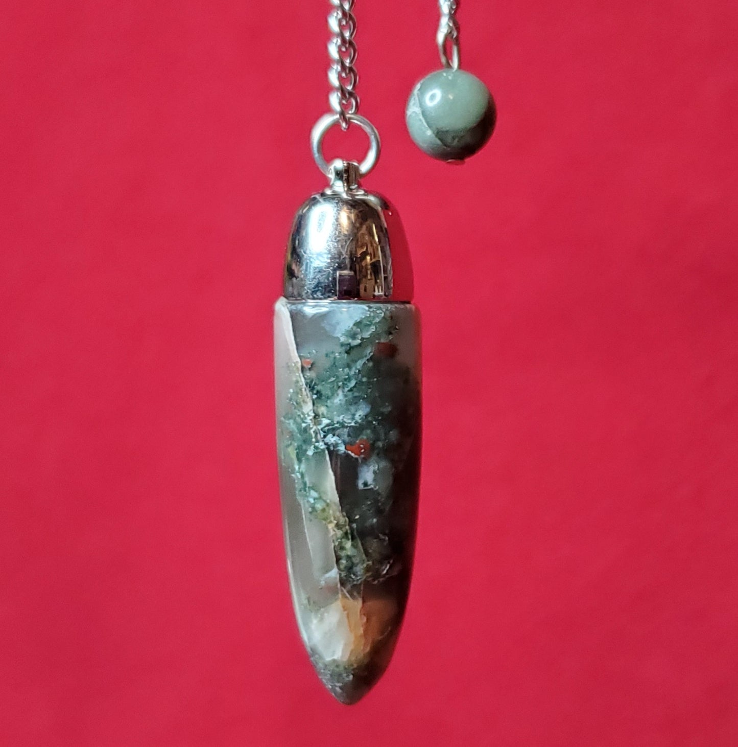 African Bloodstone Dome Pendulum
