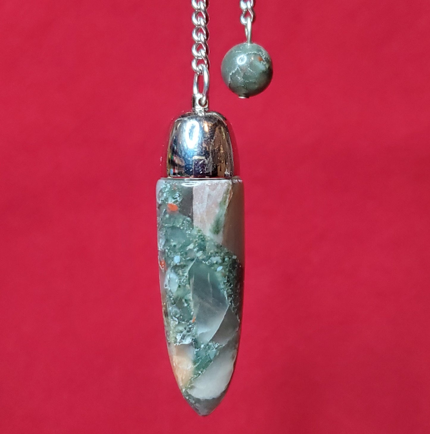 African Bloodstone Dome Pendulum