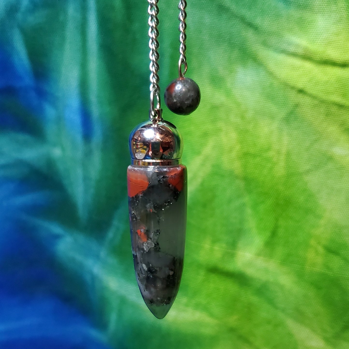 African Bloodstone Chamber Pendulum
