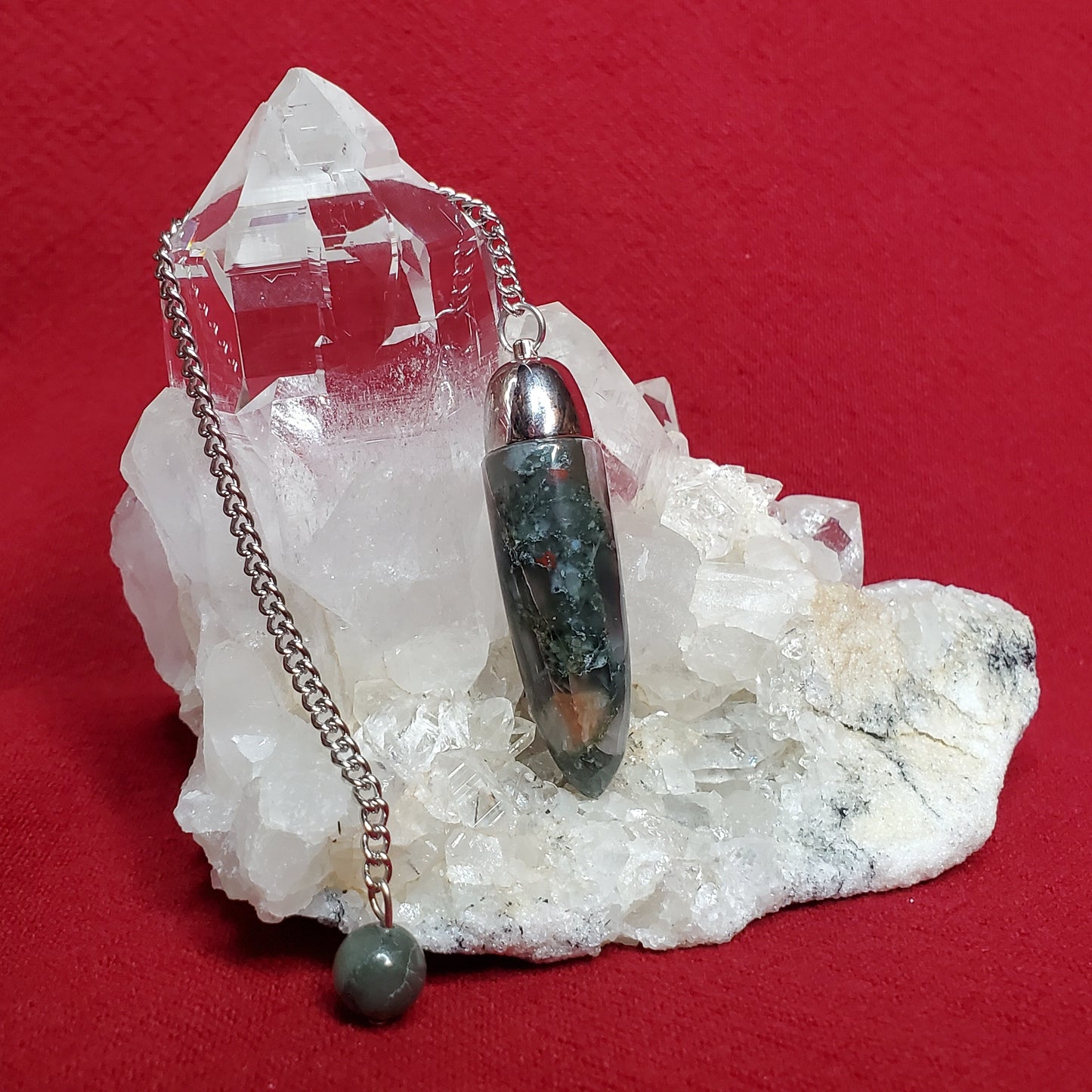 African Bloodstone Dome Pendulum