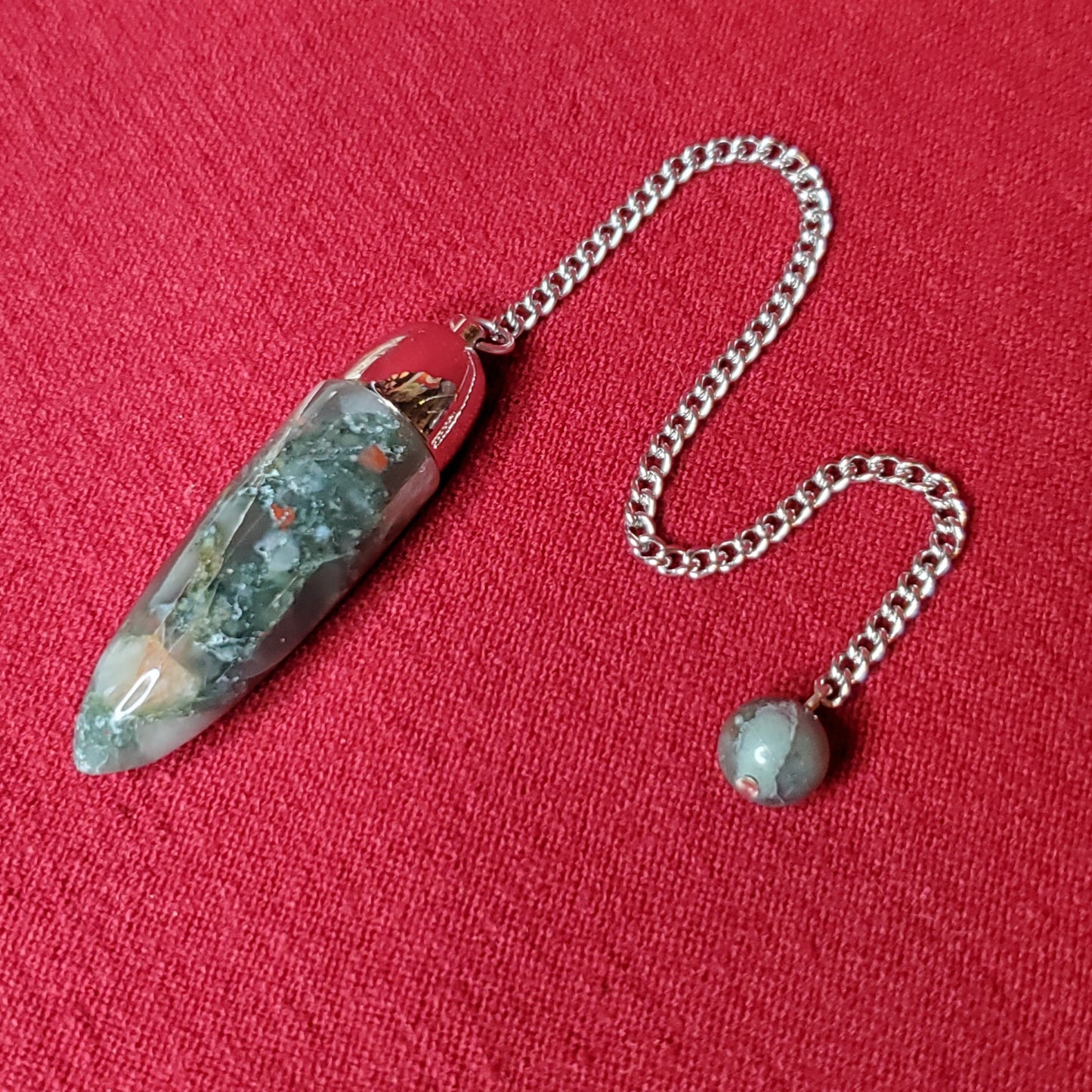 African Bloodstone Dome Pendulum