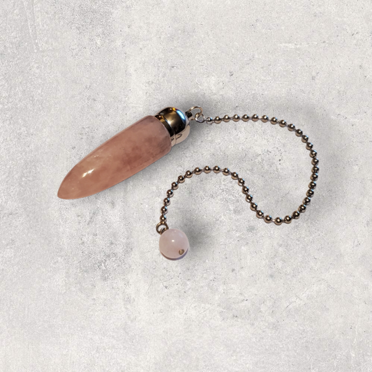 Rose Quartz Small Chamber Pendulum