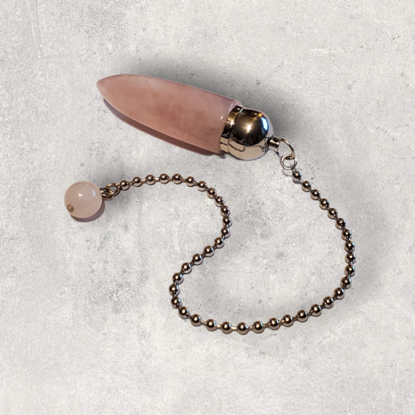 Rose Quartz Small Chamber Pendulum