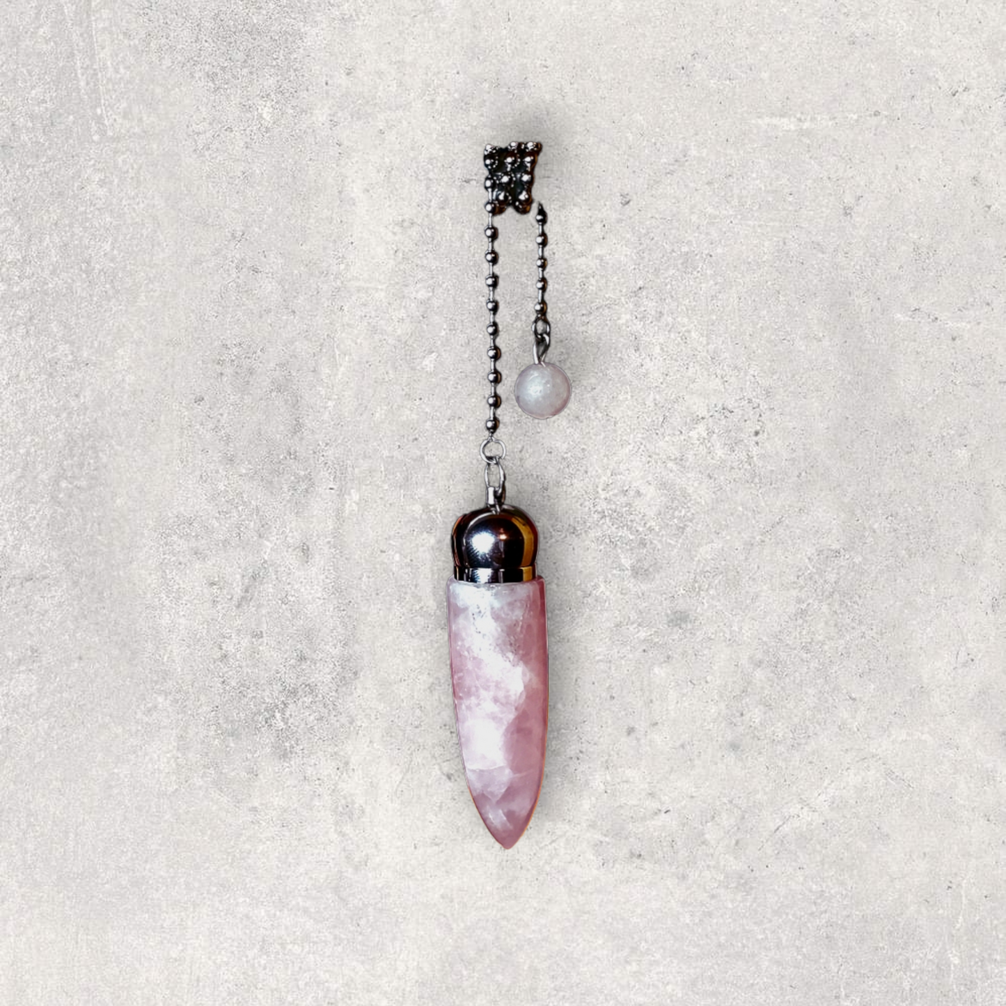 Rose Quartz Small Chamber Pendulum