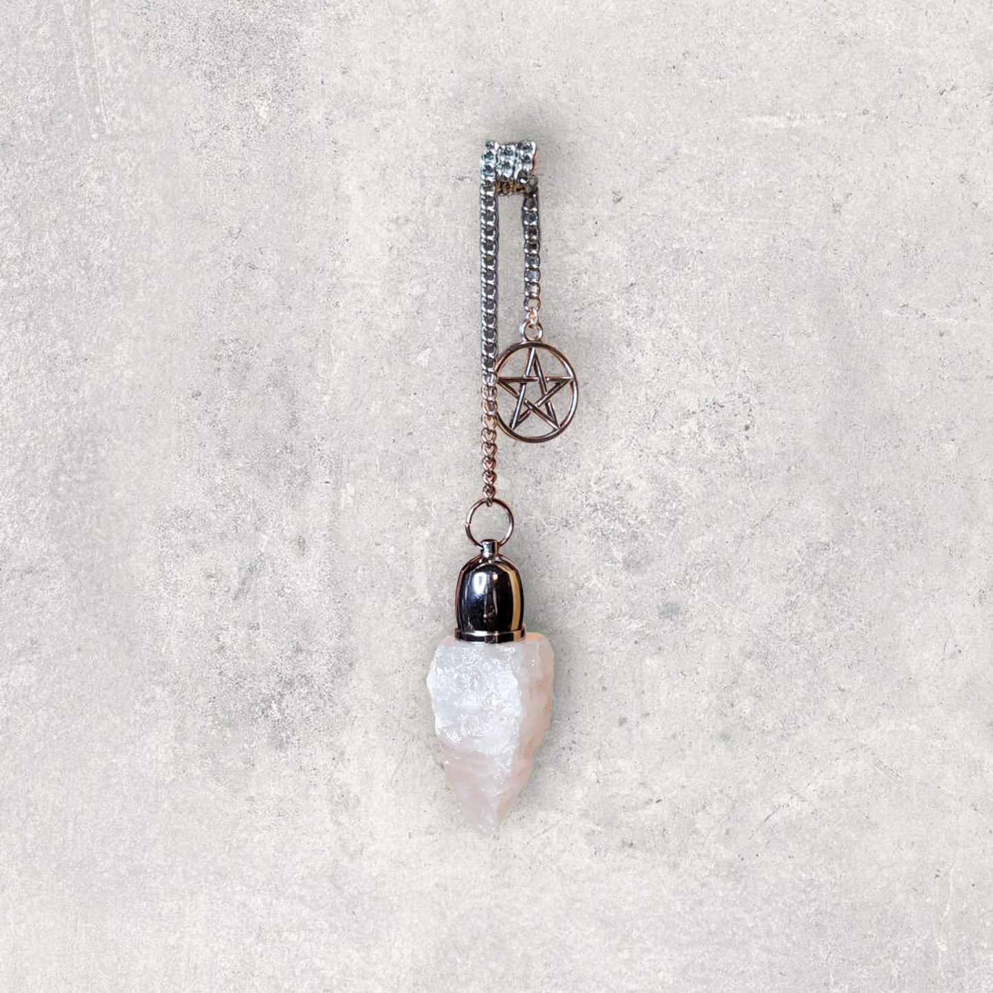 Rose Quartz Chamber Pendulum