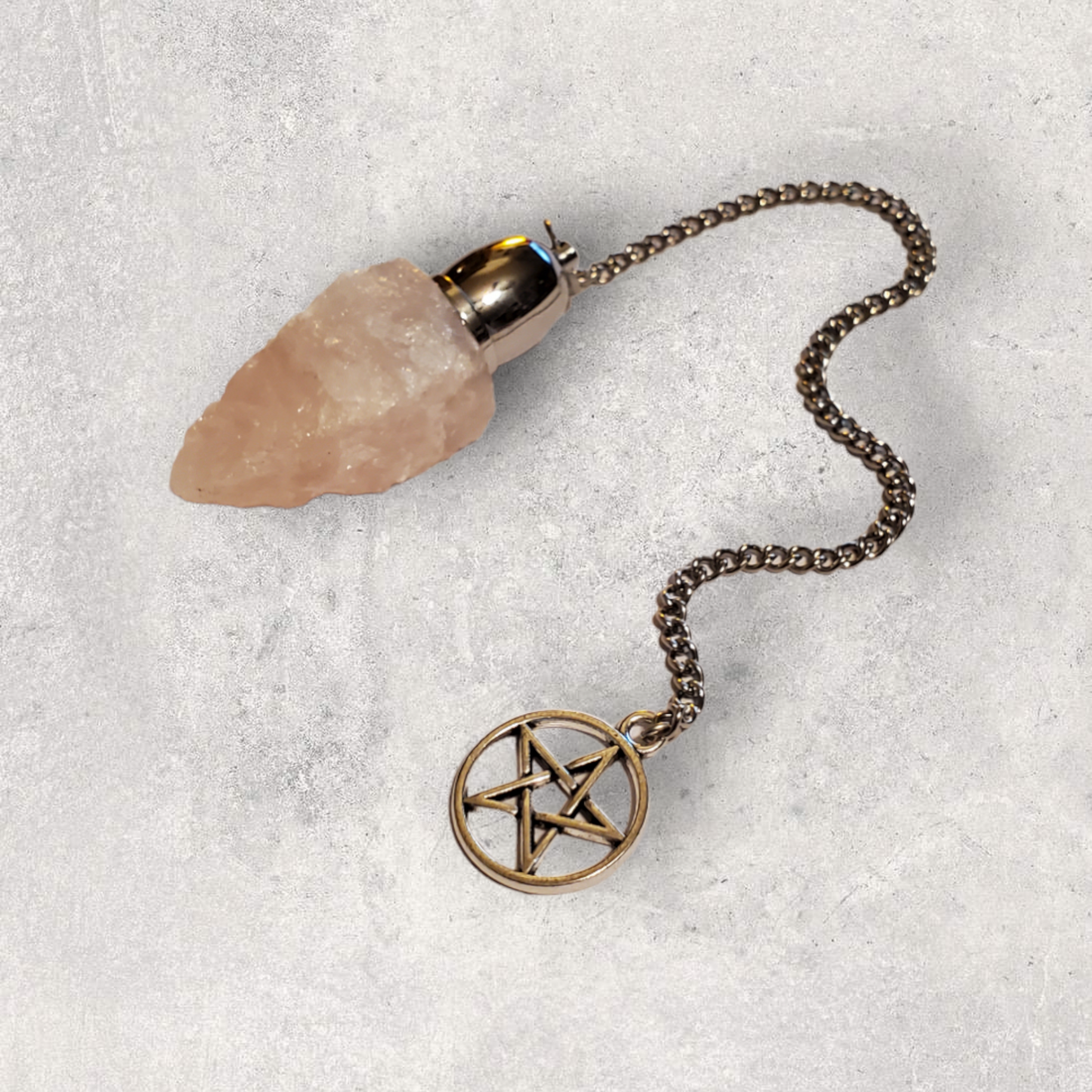 Rose Quartz Chamber Pendulum