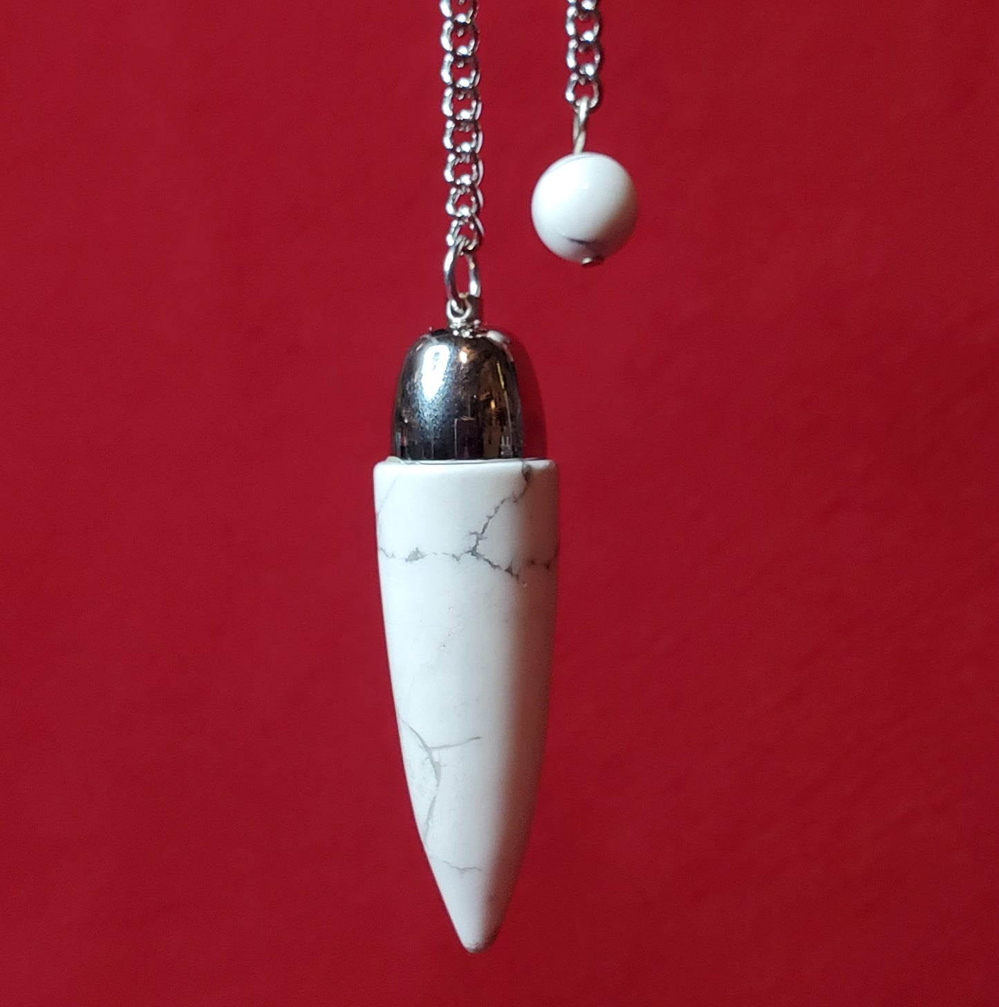 White Howlite Dome Pendulum