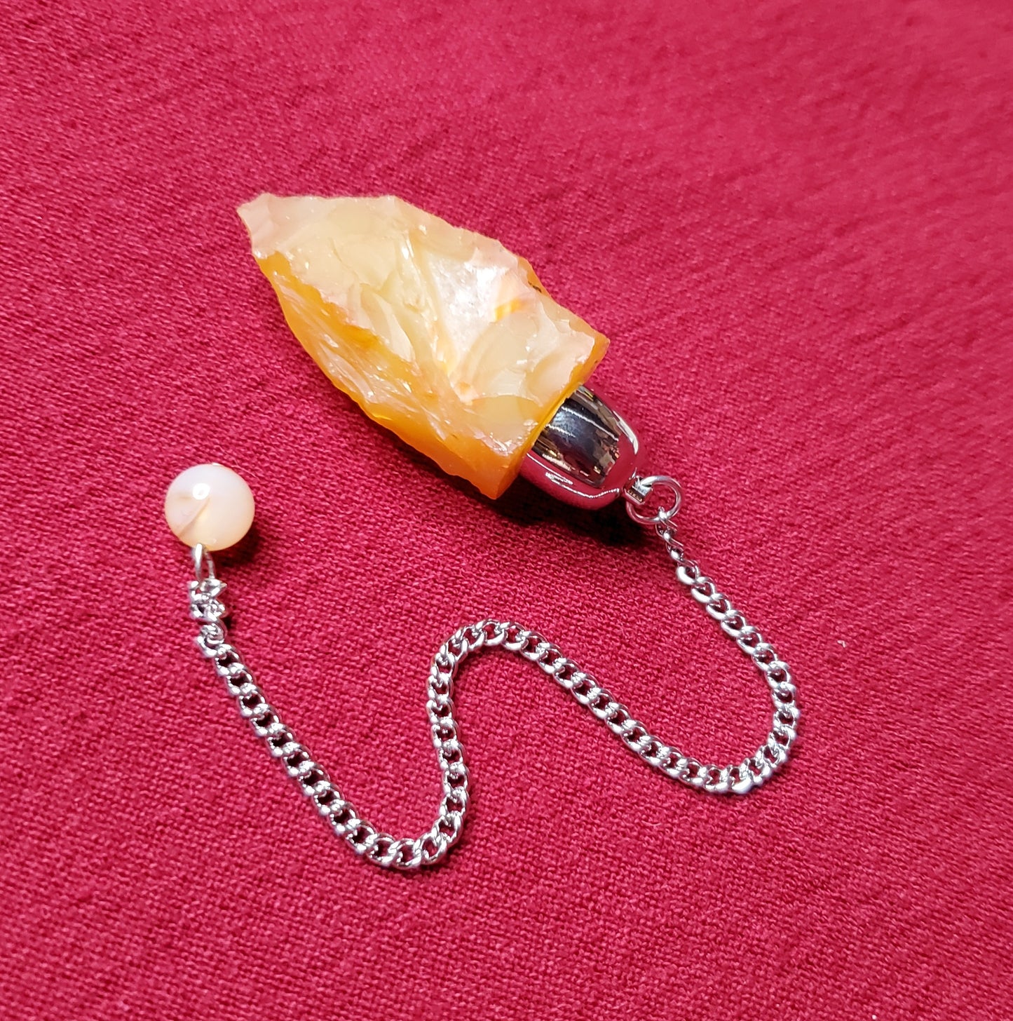 Rough Carnelian Dome Pendulum