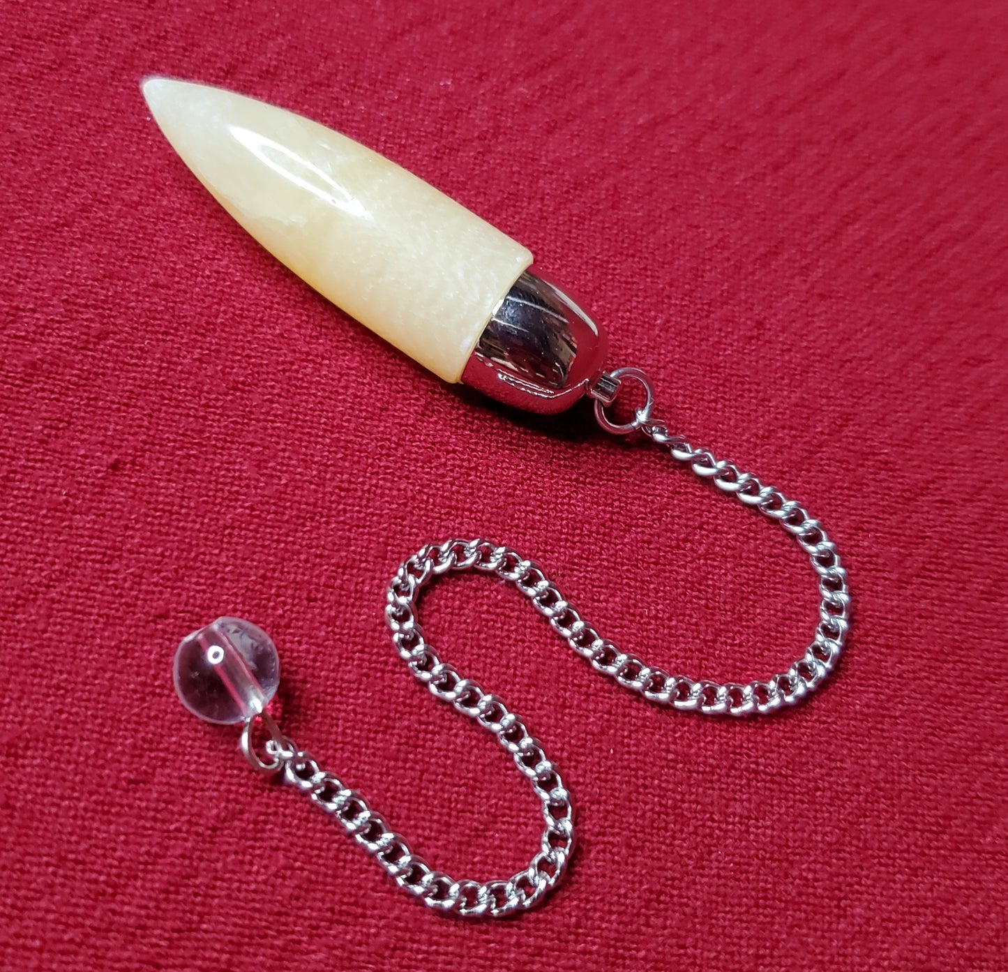 Yellow Jade Dome Pendulum