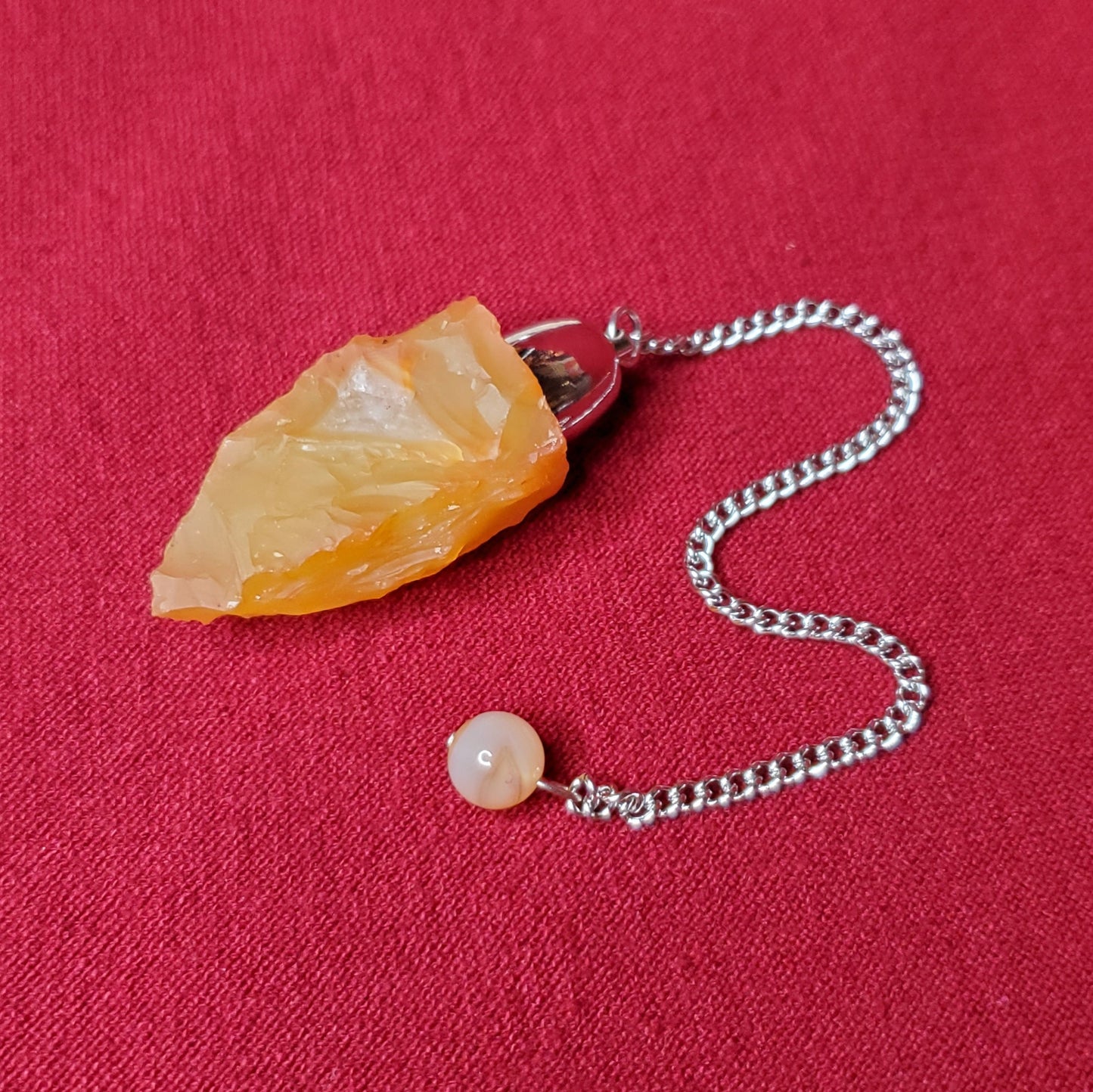 Rough Carnelian Dome Pendulum