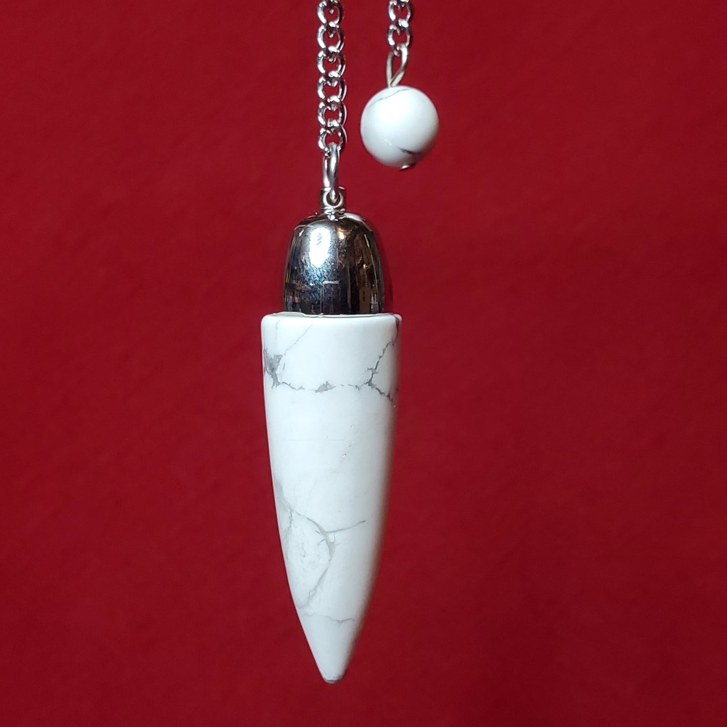 White Howlite Dome Pendulum