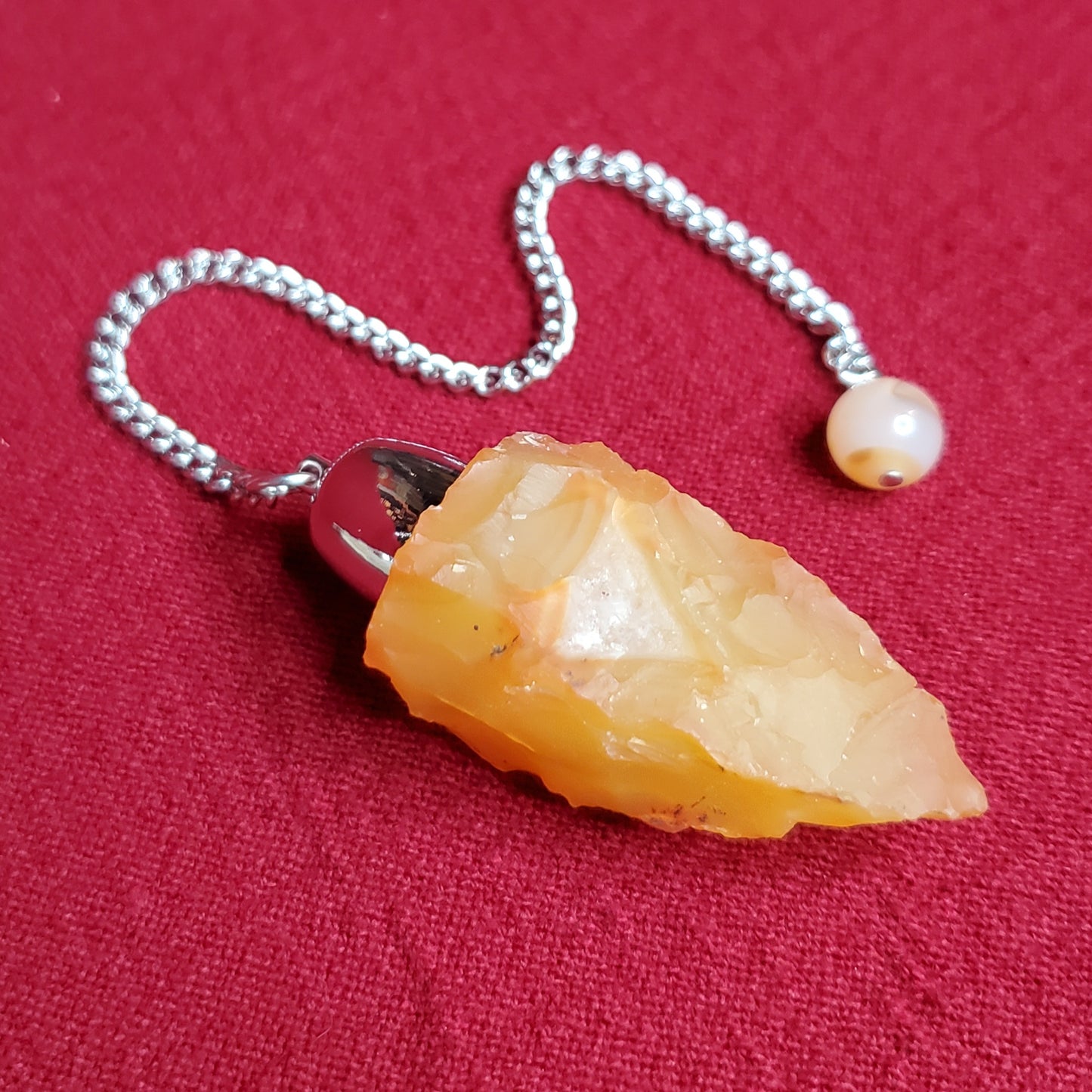 Rough Carnelian Dome Pendulum