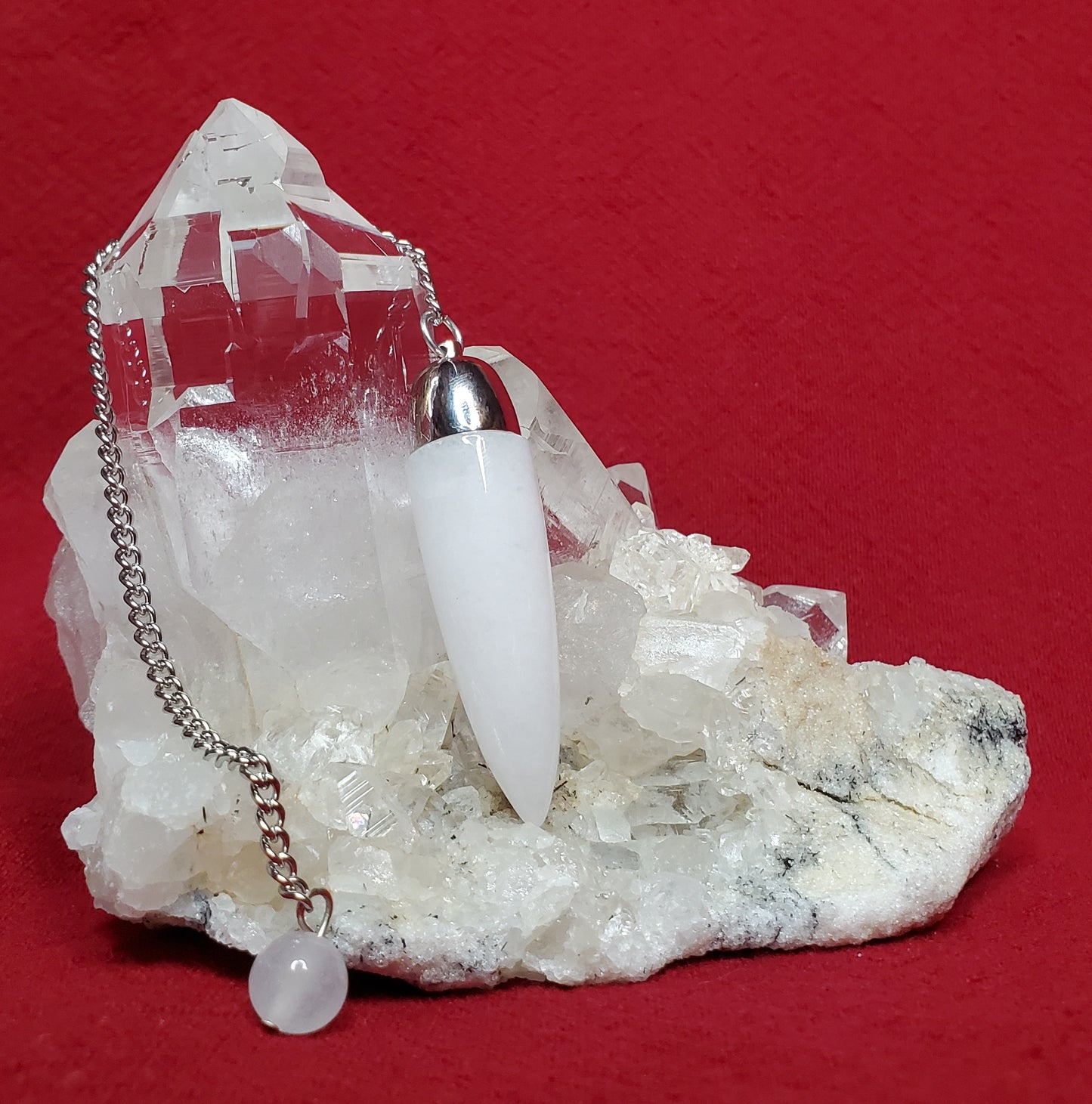 White Jade Dome Pendulum