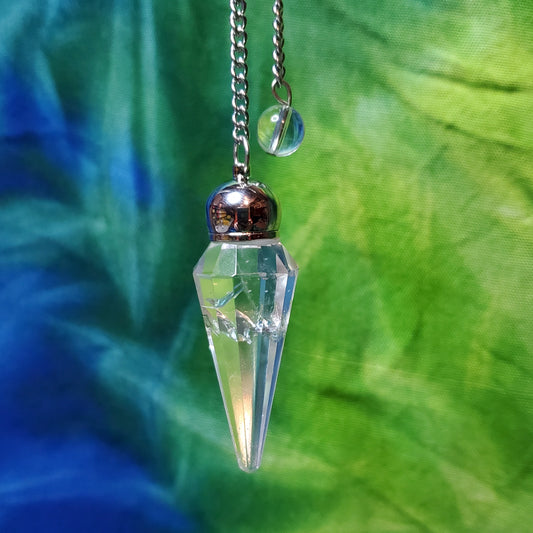 Faceted Quartz Chamber Pendulum