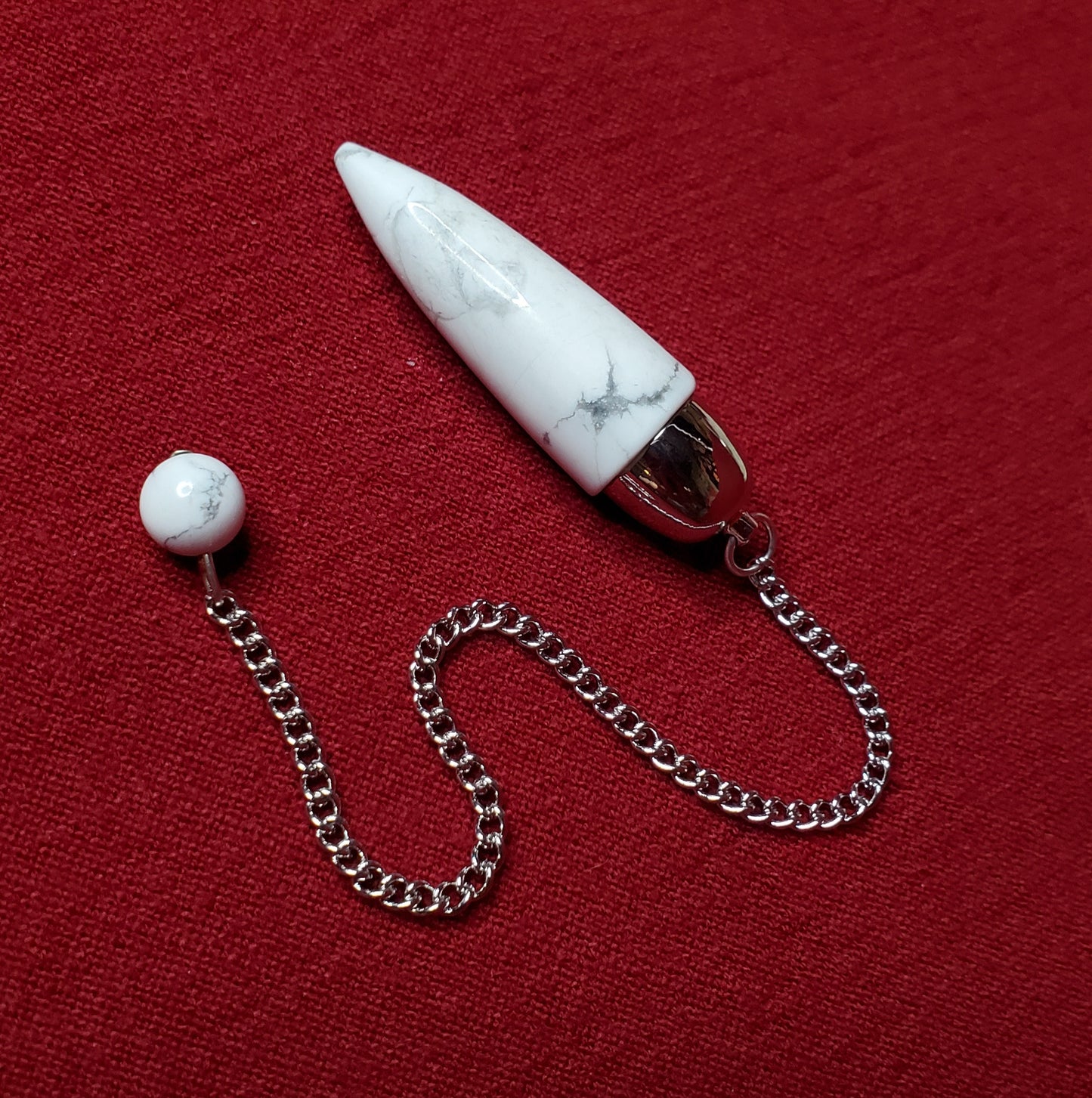 White Howlite Dome Pendulum