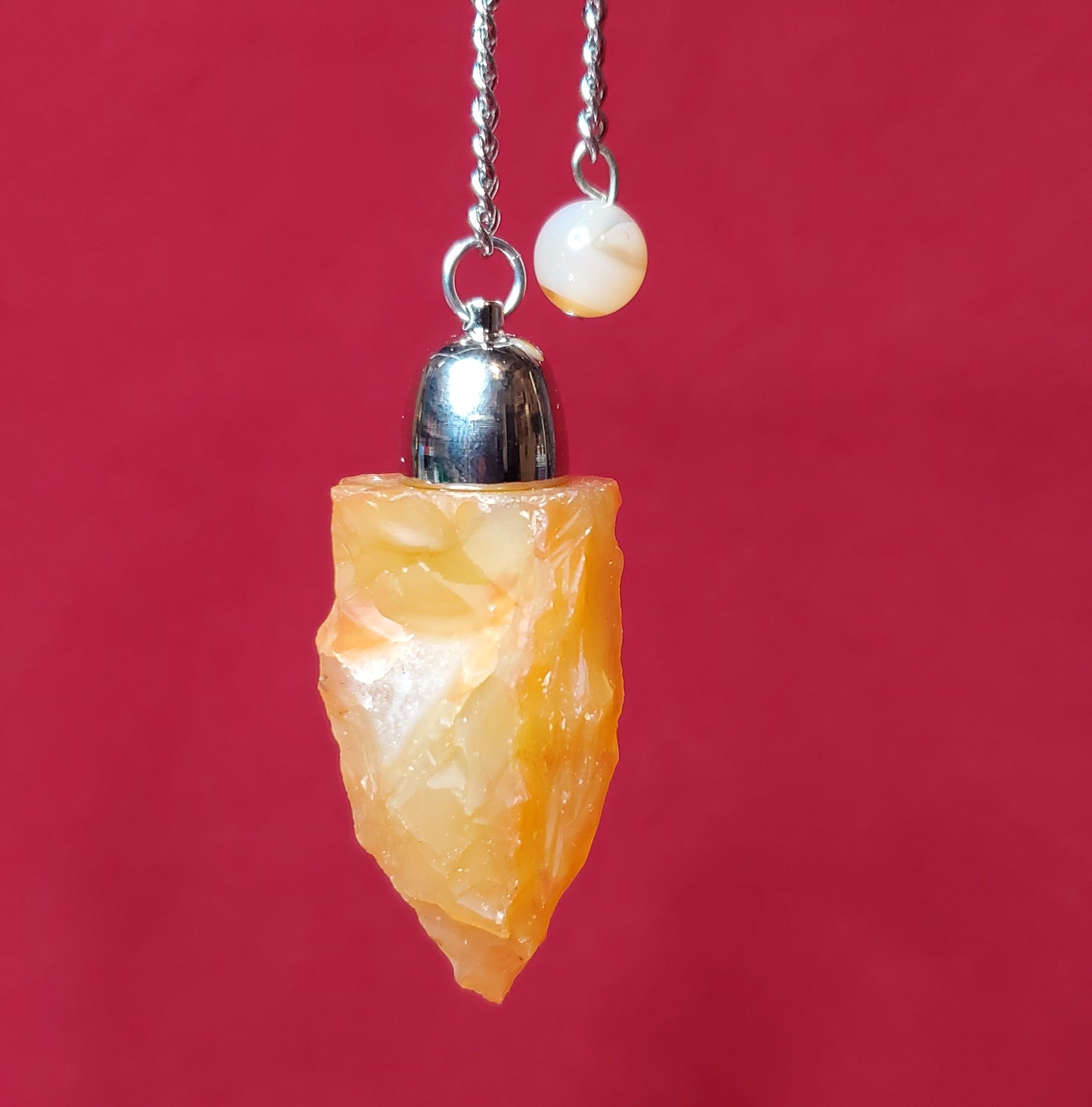 Rough Carnelian Dome Pendulum