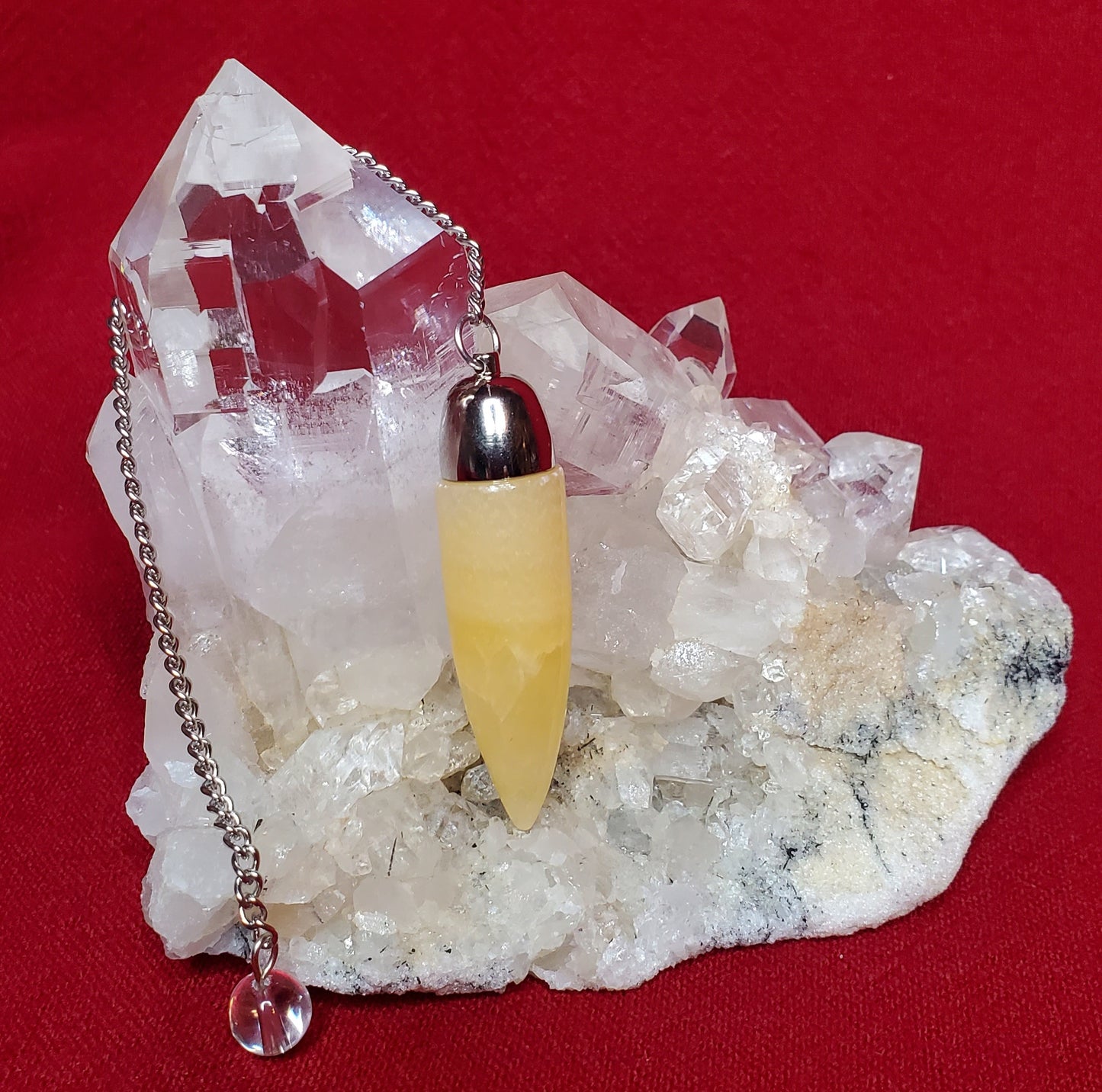 Yellow Jade Dome Pendulum