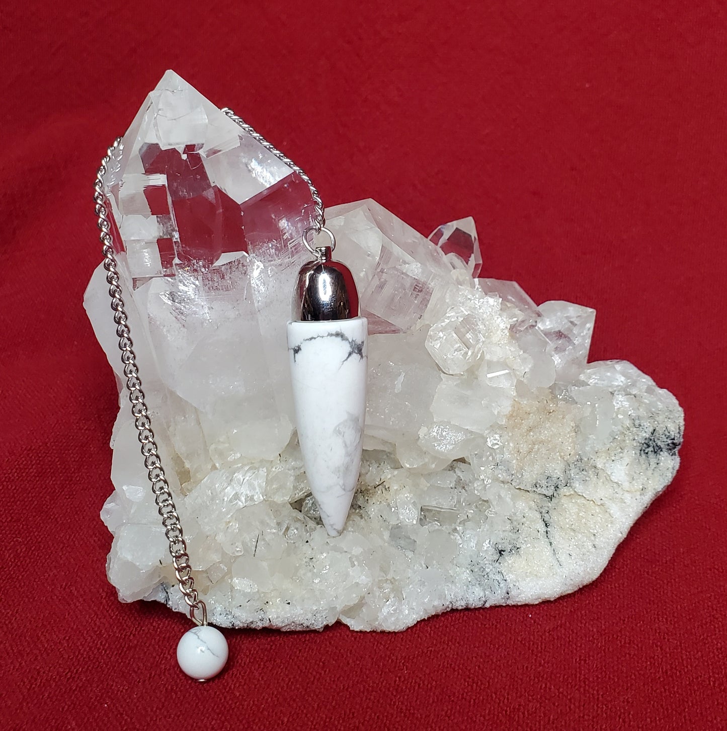 White Howlite Dome Pendulum