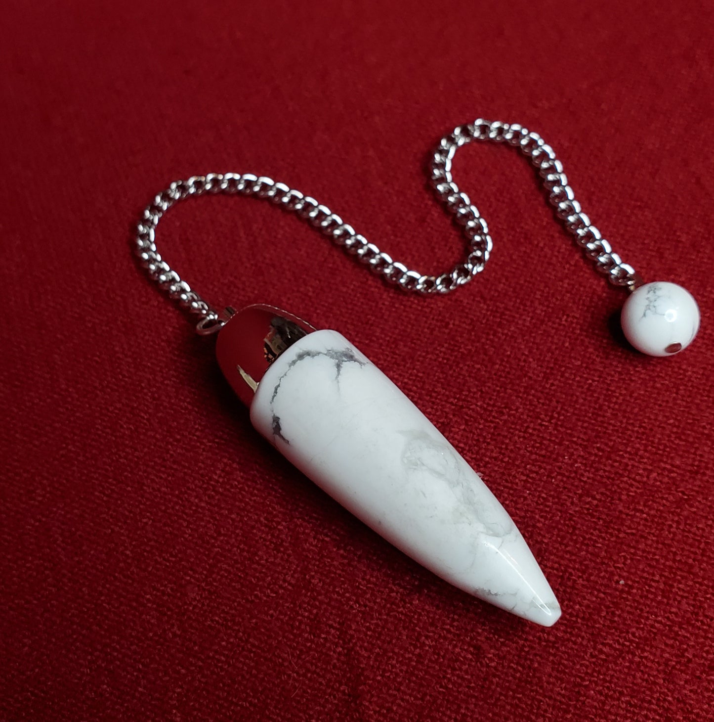 White Howlite Dome Pendulum