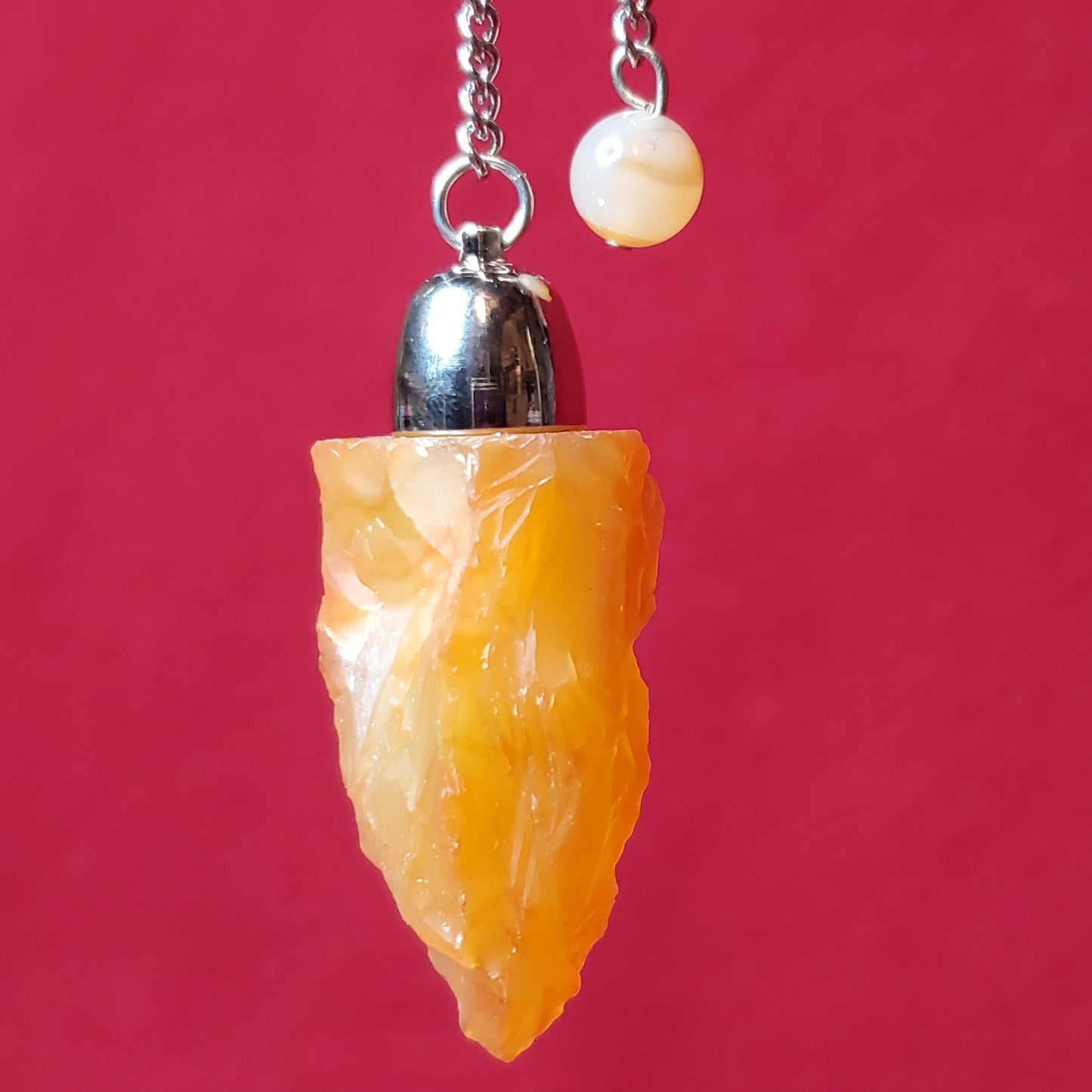 Rough Carnelian Dome Pendulum